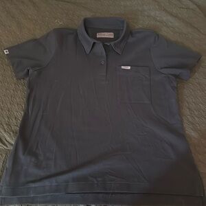 FIGS SIZE M COLLARED TOP IN NAVY BLUE